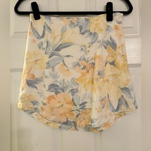Floral Linen Skirt
